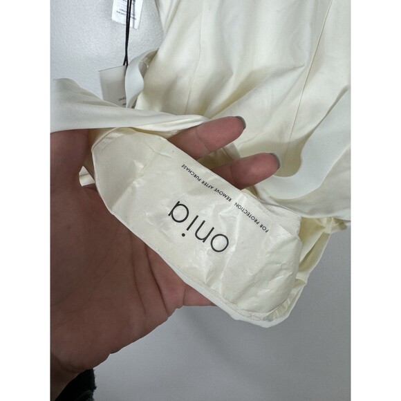 ONIA x WEWOREWHAT WHITE DANIELLE BELTED ONE PIECE SWIMSUIT SZ XS NWT - Picture 15 of 15